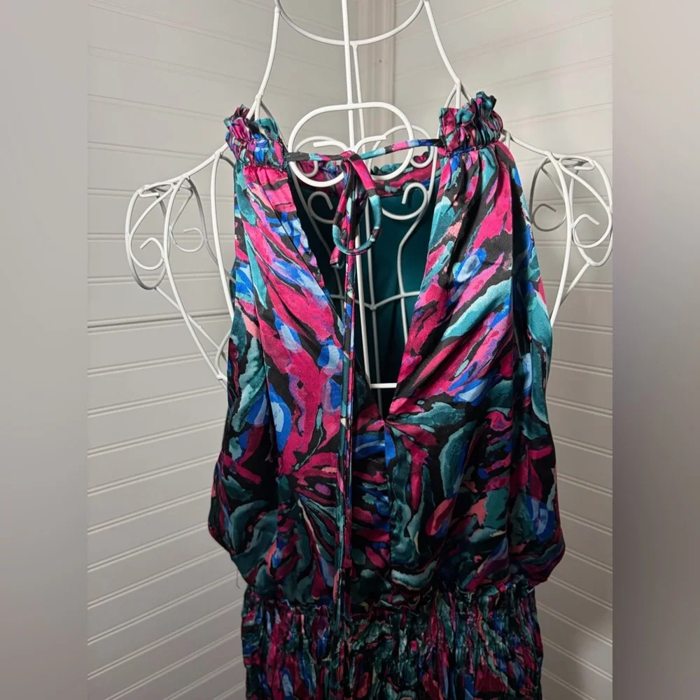 Nicole Miller Vibrant Multicolor Midi Dress